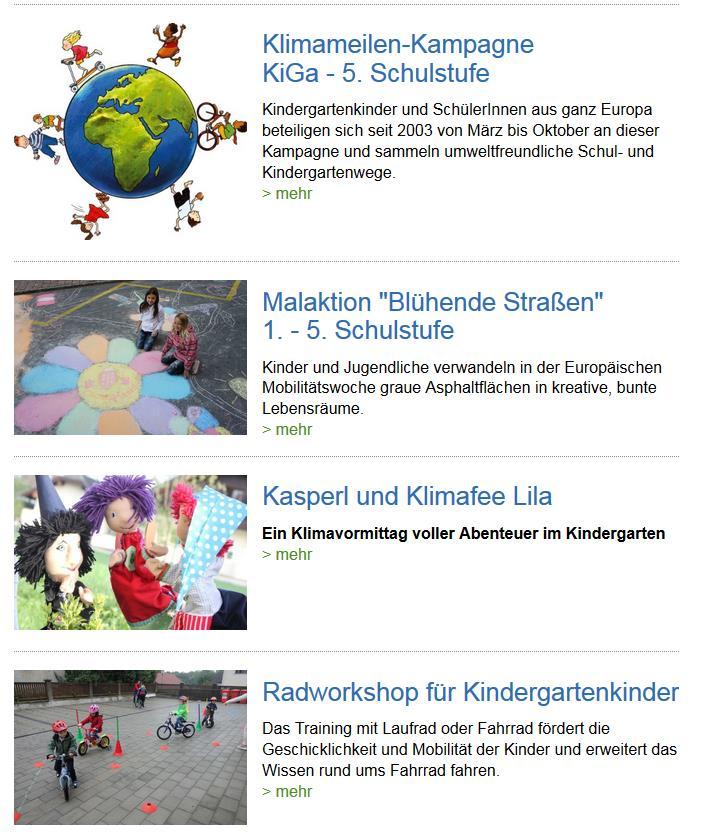 Aktionen zum Schulweg Aktionen Klimabündnis- http://www.