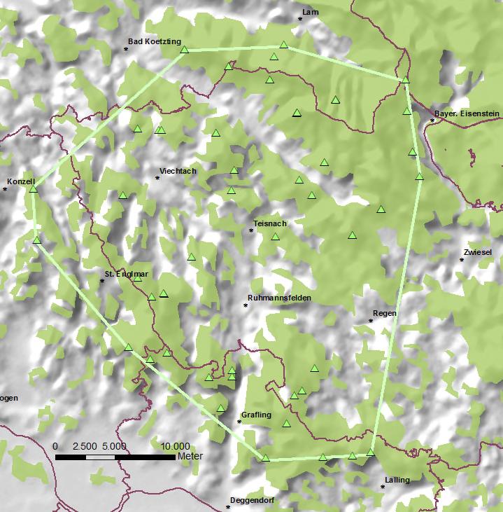 Untersuchungsgebiet 3 Untersuchungsgebiet Das Untersuchungsgebiet erstreckte sich im Bayerischen Wald auf einer Fläche von rund 8 Quadratkilometern zwischen dem deutsch-tschechischen Grenzkamm und