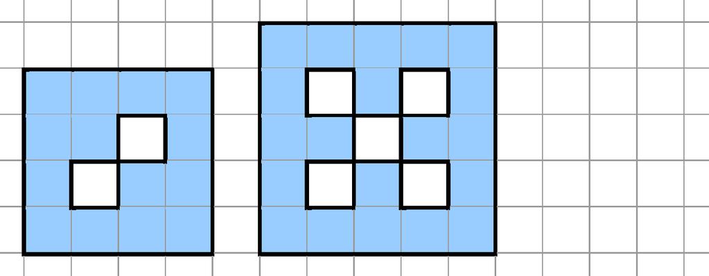 + 4) + 6 = 22 (LE), Für die Figuren rechts gilt: A = 4 4 4 = 12 (FE); u = 2 (4 + 4) + 6 = 22 (LE), Um wie viel kann man den Umfang eines a