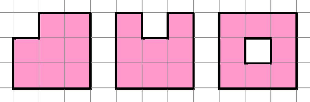 3 3-Rechteck (Quadrat) A = 9 FE, u = 12 LE A =