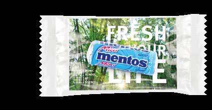 WERBETRÄGER MENTOS MINI NEU 55 1:1 Füllvarianten Fruit Mix Mint Mentos Mini, einzeln verpackt in