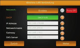 LPR L M S Wireless LAN-Verbindung Konfiguration Netzwerk Suchen Sie hier die Umgebung nach verfügbaren WLAN-Netzwerken ab und wählen das gewünschte Netzwerk aus.