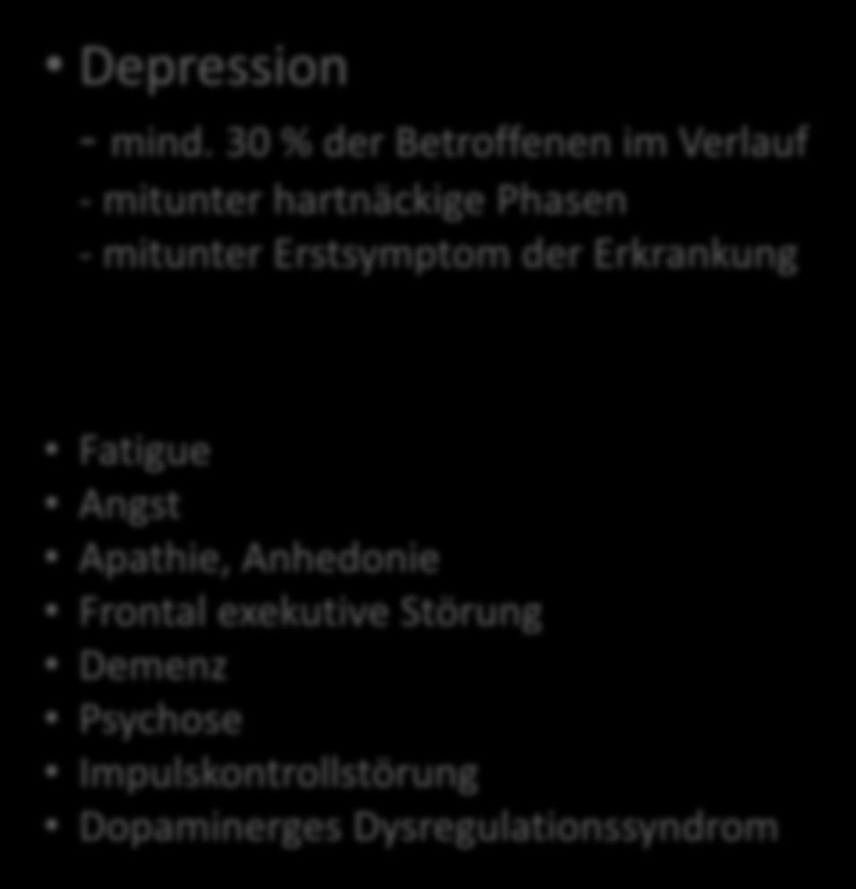 Neuropsychiatrische Störungen Neuropsychiatrische Störungen Depression - mind.