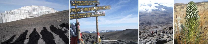 7. Tag: Gipfel des Kilimanjaro: Uhuru Peak Gegen Mitternacht brechen Sie zum Gipfelsturm auf. Das erste Ziel ist der Gillman s Point (5685m), den man etwa zum Sonnenaufgang erreicht.