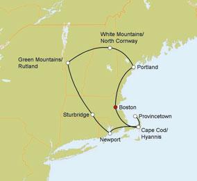 Am Nachmittag erreichen Sie Cape Cod, eine im Südosten von Massachusetts gelegene Halbinsel und traditionelles Kurzurlaubsziel für Großstädter aus den Metropolen des Nordostens. Ca. 256 km.