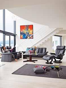 Die Kein Stress -Einstellung setzt beispielsweise das norwegische Möbelunternehmen Ekornes mit den Stressless-Polstermöbeln um. Hier stehen Komfort, Wohlfühlen und Entspannung an erster Stelle.