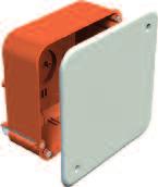Farbe: orange VPE /VPE 62 040 88 2,00 10 1,70 Hohlwand-Verbindungskasten Typ HV 100 KD 20 Ausbrechöffnungen für NYM-Leitungen, Datenleitungen