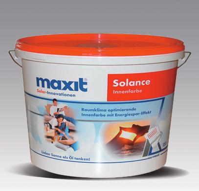 Die maxit Solarfarbe Solance ist mit einer besonderen, hochwasserdampfdurchlässigen, lösemittelfreien, wasserverdünnbaren (max.