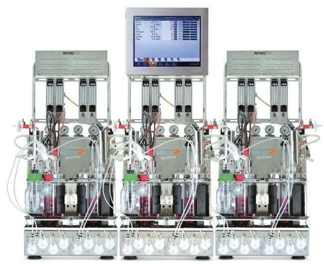 BIOREAKTOREN Multifors 2 Grosse Technologie auf kleinem Raum. Der Multifors 2 liefert Ihnen Ergebnisse aus 2, 4 oder 6 Bioreaktoren, die an ein Basisgerät angeschlossen sind.