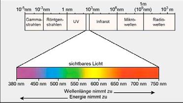 DH LICHT Abb. 1: Licht als Teil der elektromagnetischen Strahlung (Quelle: E-Learning-Projekt Fotosynthese an der Heinrich- Heine-Universität Düsseldorf) Fig.