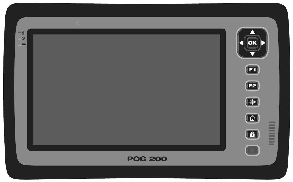 Das Bedienfeld am Controller besteht aus insgesamt 7 mit Symbolen bedruckten Knöpfen und einem berührungsempfindlichen Bildschirm (Touchscreen) für die interaktive Bedienung.