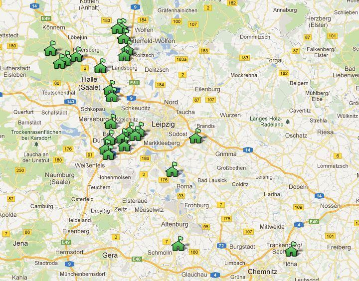 Standorte 26 nach BImSchG genehmigte Verwertungsanlagen in Sachsen,