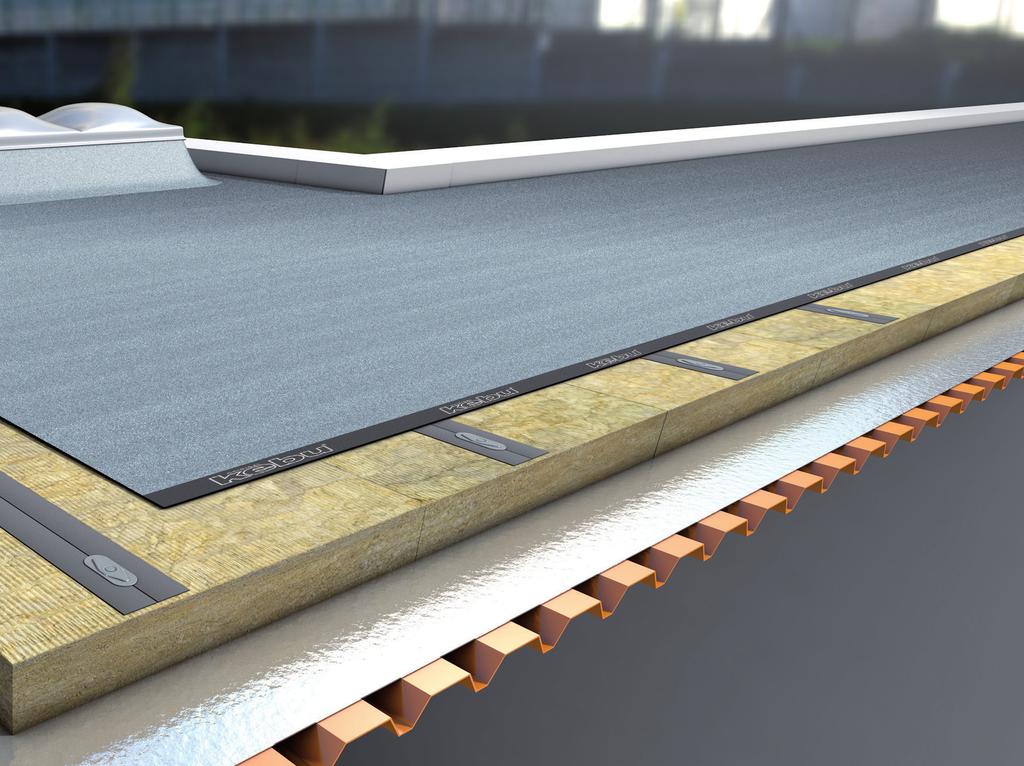 Bitumenbahn easyklett Befestiger EffEktiVEr materialeinsatz Mit dem Einsatz von easyklett ist der Verleger unabhängig von der Unterkonstruktion.