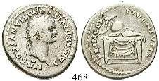 468 Domitianus, Caesar, 69-81 Denar 80-81, Rom. 3,19 g. Kopf r.