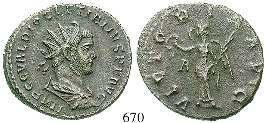 **- Halbmond A/ANT. RIC 50a. ss+ 80,- 668 AE-Antoninian, Tripolis. 3,99 g. Gepanzerte Büste r.