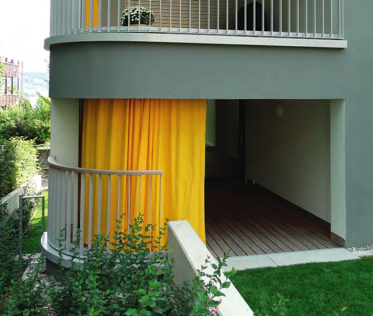 Balkonvorhang flexus Senkrechter Sicht- und Sonnenschutz für die flexible Beschattung universeller Flächen 16 - Schienenlänge bis 590 cm am Stück - Stoffbehang bis 500 x 300 cm (max.