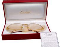 180,- Vergoldete Cartier Brille mit Etui.