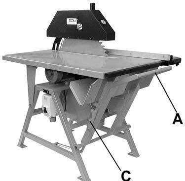 7. Maße Rolltischsägen DRS Maße Rolltischsäge DRS: L x B x H 1400 x 820 x 1150 mm 8.