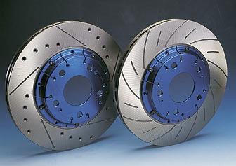 Typ RS-A/GT-A Im Rennsport werden meist zweiteilige Bremsscheiben mit Töpfen aus Aluminium verwendet.