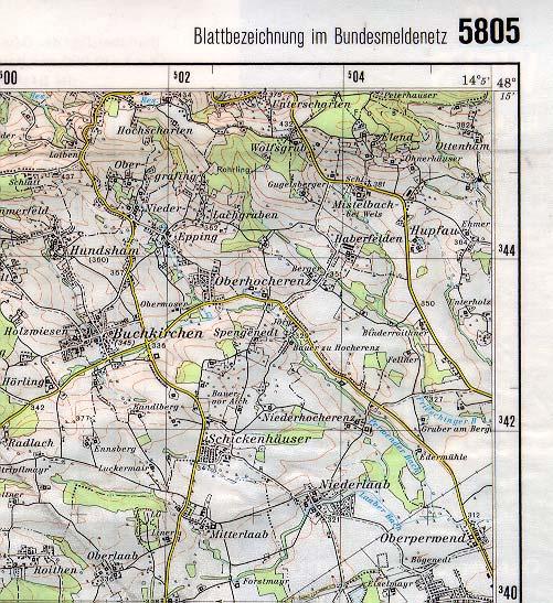 6.) Was bedeutet auf der Österreichischen (Militär-) Karte ÖMK 50 oder ÖK 50 die Zahl in Klammer bei Ortsnamen?