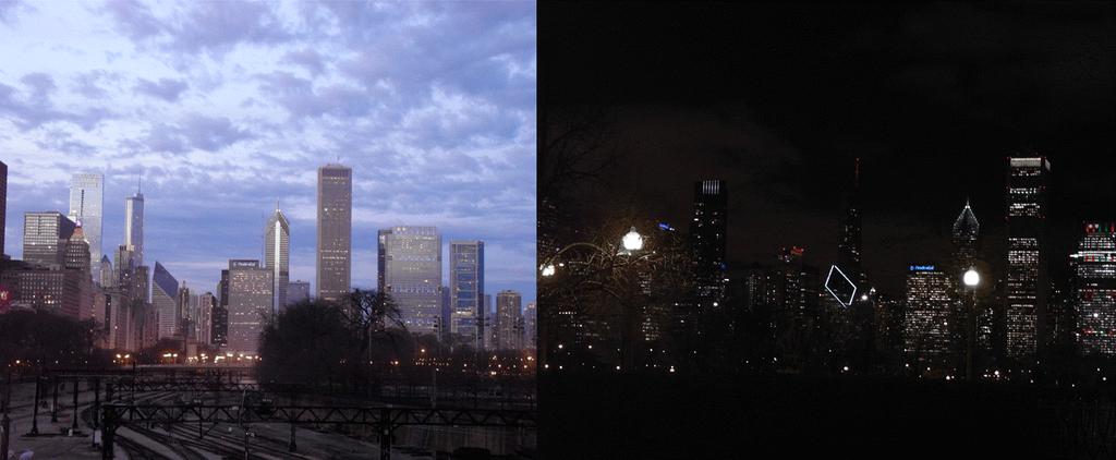 DAS FIELD MUSEUM IN CHICAGO Ein persönlicher Bericht von Carolin und Joachim T. Haug Abbildung 1. Die Skyline von Chicago vom Park um das Field Museum aus gesehen. Links bei Tag, rechts bei Nacht.