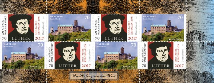 Philatelistisches Brief-Set UNESCO-Welterbe Luthergedenkstätten Eisleben und Wittenberg sowie Wartburg 7 Umschläge (17,6 x 12,5 cm), jeweils mit thematisch passenden