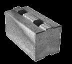 Hohlkammern für Bewehrung und Beton-Verfüllung Normalstein mit Nut und Feder 50 cm Eckstein mit halbseitiger Nut und Feder