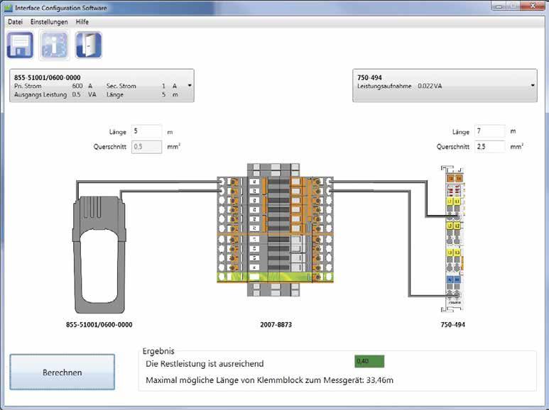 Leitungslängenberechnung mit der Interface-Konfigurationssoftware Einfach dokumentiert!