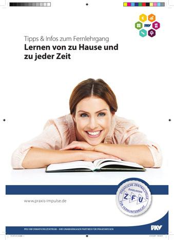 Alle Lernunterlagen und die Abschlussprüfung sind von der staatlichen Stelle geprüft und zugelassen. Die ZFU ist die offizielle Stelle für Fernunterricht in Deutschland.