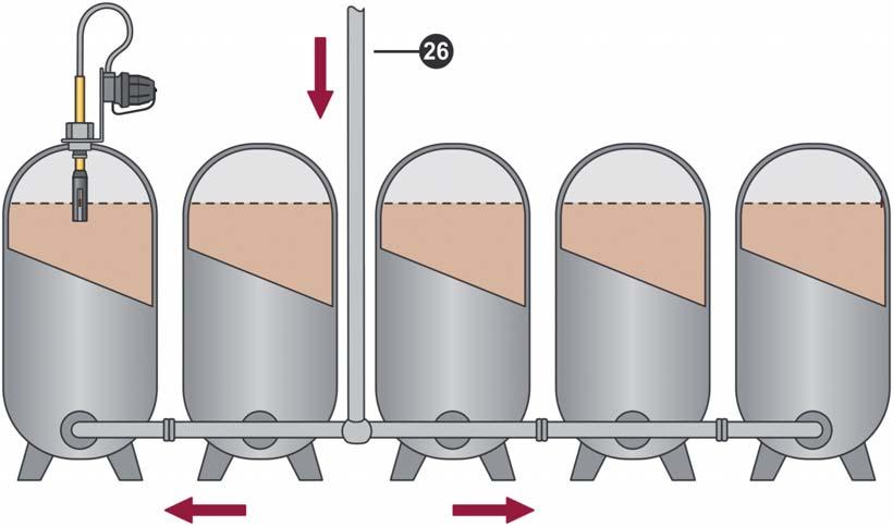 Sondenrohr-Befestigung mittels Einbaukörper des Grenzwertgebers (Abbildung 10): Abbildung 12: Grenzwertgeber und Batterietank nach DIN 6620-1 mit Unten-Befüllung Für Batterietanks aus Stahl nach DIN