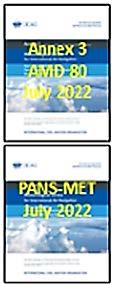 ICAO MET Panel MRI Annex 3 soll ab 2022 aufgeteilt sein in: Annex 3 (SARPs) PANS-MET MIE Reorganisation: a) IWXXM Requirements b)