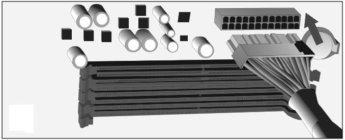 Schließen Sie den 8-pin-oder 4-pin ATX12V-Stecker des Netzteils an den passenden Anschluss auf Ihrem Motherboard an.