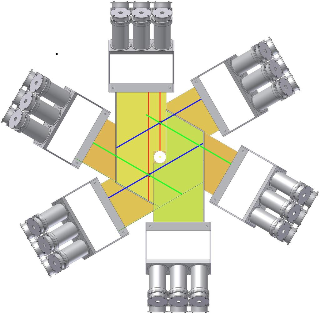 2 Das B1-Spektrometer (a) (b) Abbildung 2.3: MOMO (a) [W + ] und SciFi2 (b) [Bö] die in Abbildung 2.4 gezeigten sechseckigen Driftzellen.