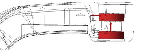 2.3 FEM Modell und Lastfälle Beispiel für ein Lastfall horizontale Lasteinleitung