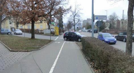 Als Sofortmaßnahme sollte hier und an vielen anderen Radwegen in Herrenberg die Benutzungspflicht aufgehoben werden, also das Zeichen Geh- und Radweg