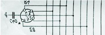 Beispiel RGN 1064 Passende Röhrenfassung Nr. 8 (Europafassung) Diese ist im obigen Schaltbild falsch gezeichnet (s. Korrektur auf Seite?