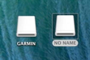 ( A Wenn man das Garmin Navigationsgerät mit den Mac verbindet erscheinen 2 Laufwerke