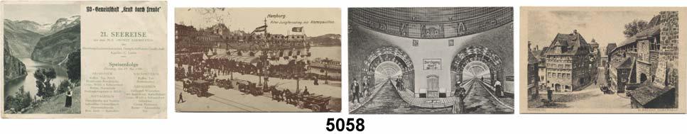 334 5058 Hamburg und Nürnberg 16 gelaufene/ungelaufene Ansichtskarten:
