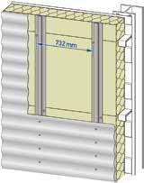 Nennblechdicke: n tafel 0,75 mm n vertikale Außenschale (Trapez- bzw. Wellprofile aus Stahl) bzw.
