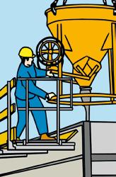 Schutzschirme) gegen rückprallendes Spritzgut Arbeitsplätze Betonierarbeiten sind von einem standfesten, gesicherten