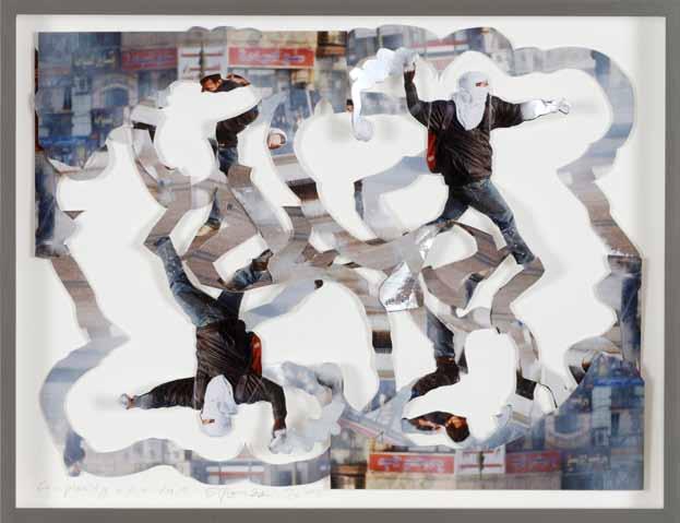 Susanne Pomrehn Complexity 2011, 31,2 x 41,1 cm (gerahmt), Klebeband, Fotoabzüge (20 x 30 cm), Bildquelle: