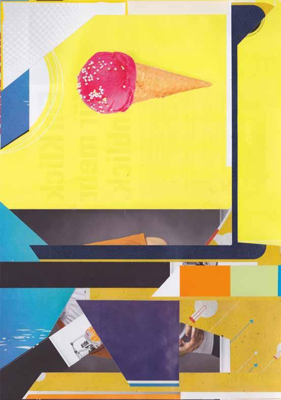 Marc von der Hocht Parevine 2015, 33,3 x 23,3 cm Collage (gedrucktes Papier und Klebefolie) auf