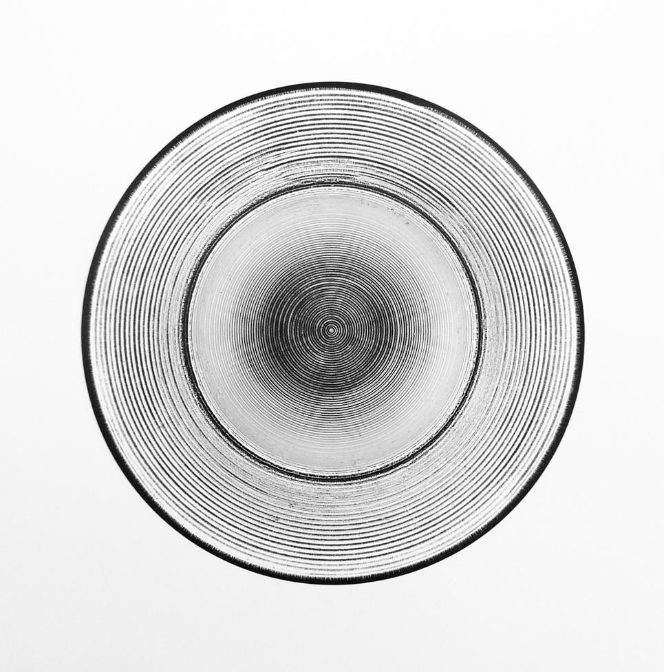 Gerda Schütte Sphere 2013, 30 x 30 cm, Kontaktabzug vom Fotogramm auf