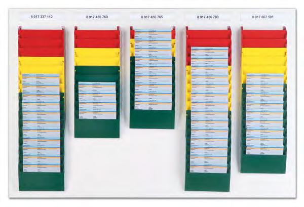 Transparente Darstellung der KANBAN- Karten, hohe Variantenvielfalt und der modulare Aufbau des Tafelsystems bieten die
