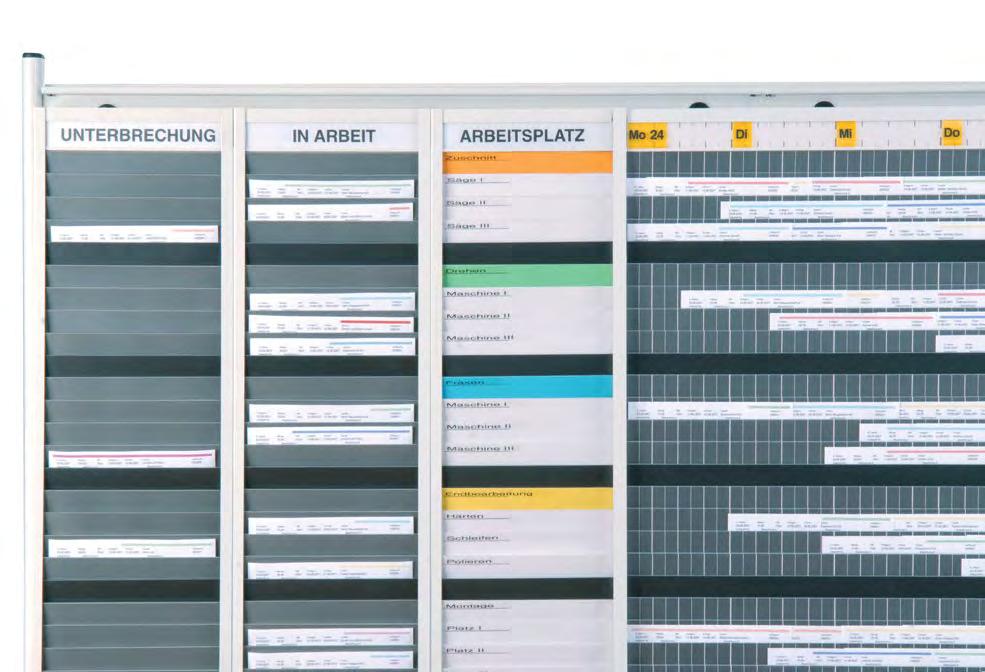 .. die kompakte Planungstafel mit Lochraster für eine taggenaue, transparente Planung.