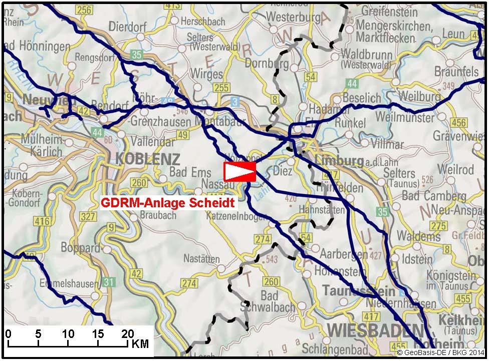 331-01: GDRM-Anlage Scheidt Open Grid Europe Bundesland Gasqualität RP L-Gas/H-Gas -- -- -- -- 12/2020 Bei der hier beschriebenen Maßnahme handelt es sich um die Erweiterung der GDRM-Anlage zur