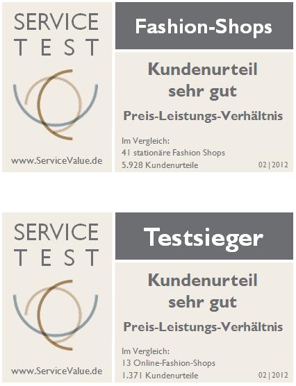 Auszeichnung Fashion Shops: Preis-Leistungs-Verhältnis Liste der Filialhändler Preis-Leistungs-Verhältnis Liste der Online-Shops Online-Shop Nachhaltigkeit sehr sehr sehr sehr sehr sehr sehr PRIMARK