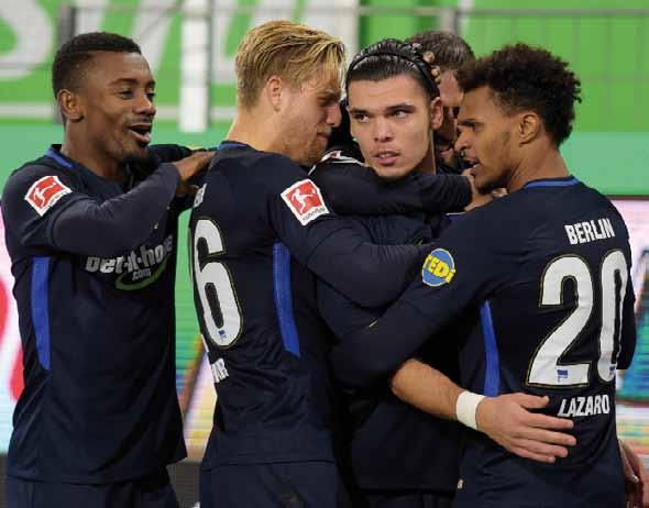 AKTUELL Dreifachen Grund zum Jubeln hatte Hertha BSC in Wolfsburg und wurde mit einem Auswärtspunkt belohnt.