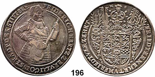 , sehr schön 100,- Friedrich 1636 1648 196 Taler o.j., Goslar oder Zellerfeld. 29,02 g.