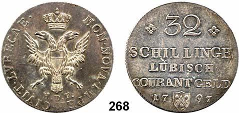 .. Vorzüglich 100,- 269 32 Schilling 1797. 18,34 g. Behrens 303a.